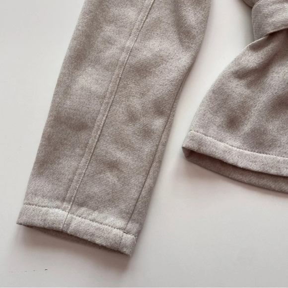 GUESS Tie Winter Jacket Cozy Coat Beige Tan Neutral Size Medium Gold Hardware - Picture 12 of 15